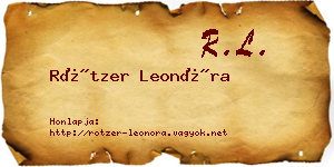 Rötzer Leonóra névjegykártya